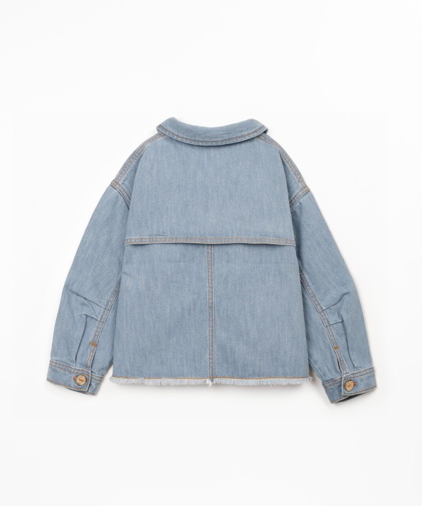 Veste en jean en coton avec poches