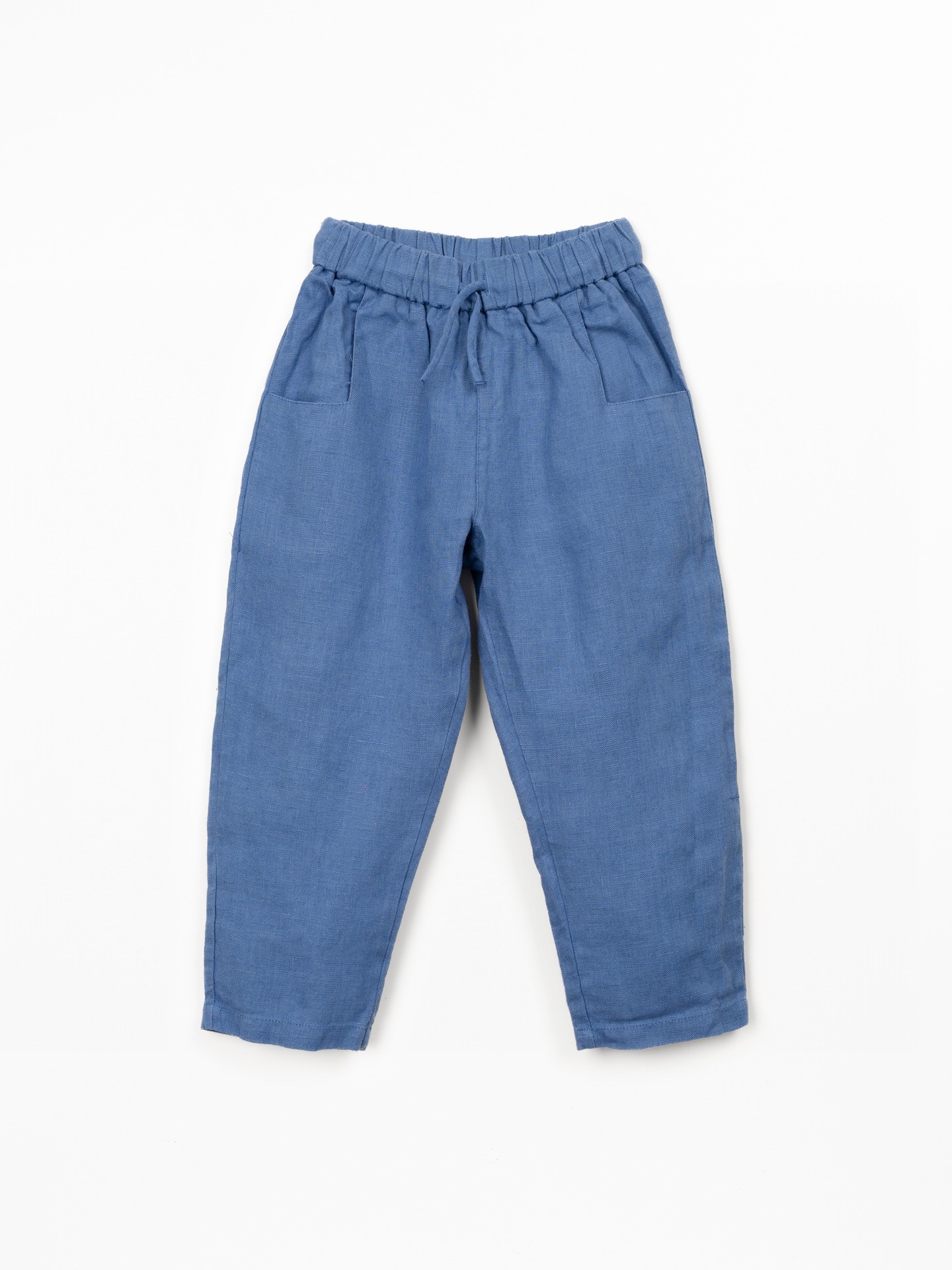 Pantalon en lin avec taille élastique