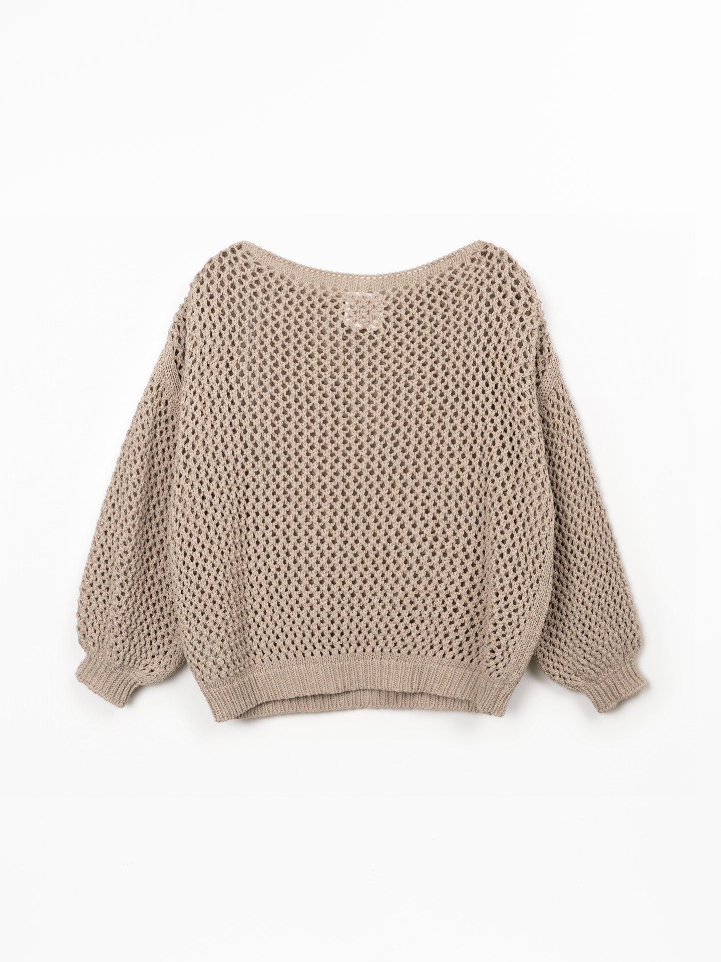 Camisola tricot em algodão e algodão reciclado