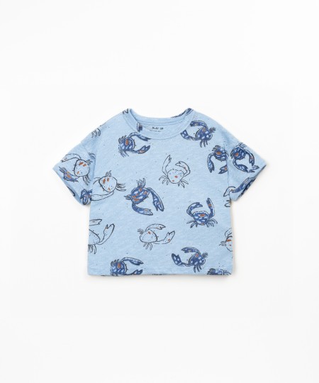 T-shirt en fibres naturelles avec imprim?