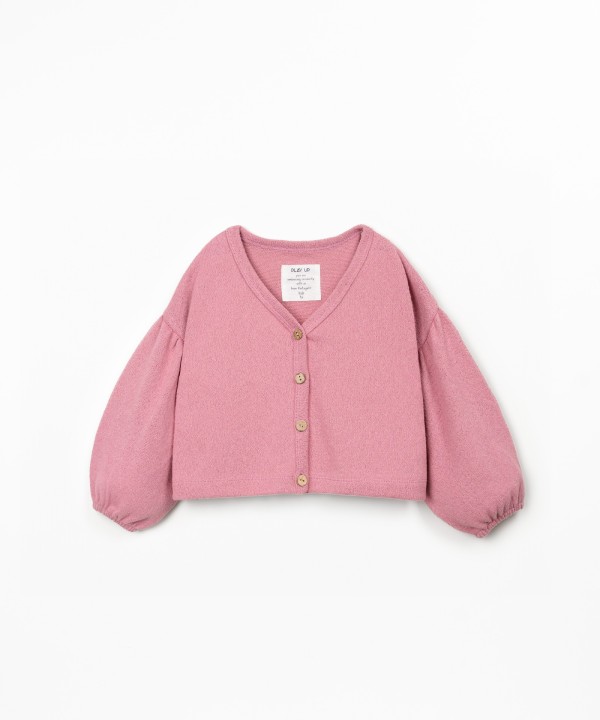 Cardigan en maille avec fibres recyclées