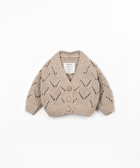 Cardigan en tricot avec boutons en coco