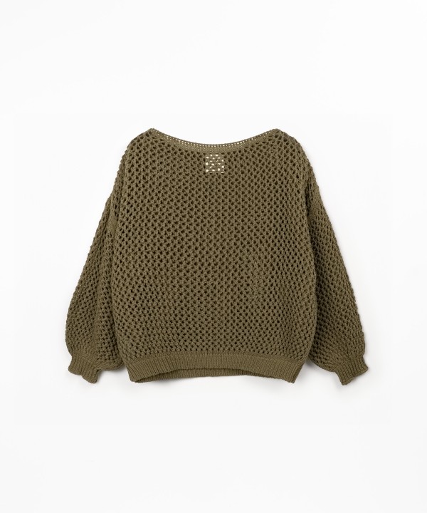 Camisola tricot em algodão e algodão reciclado