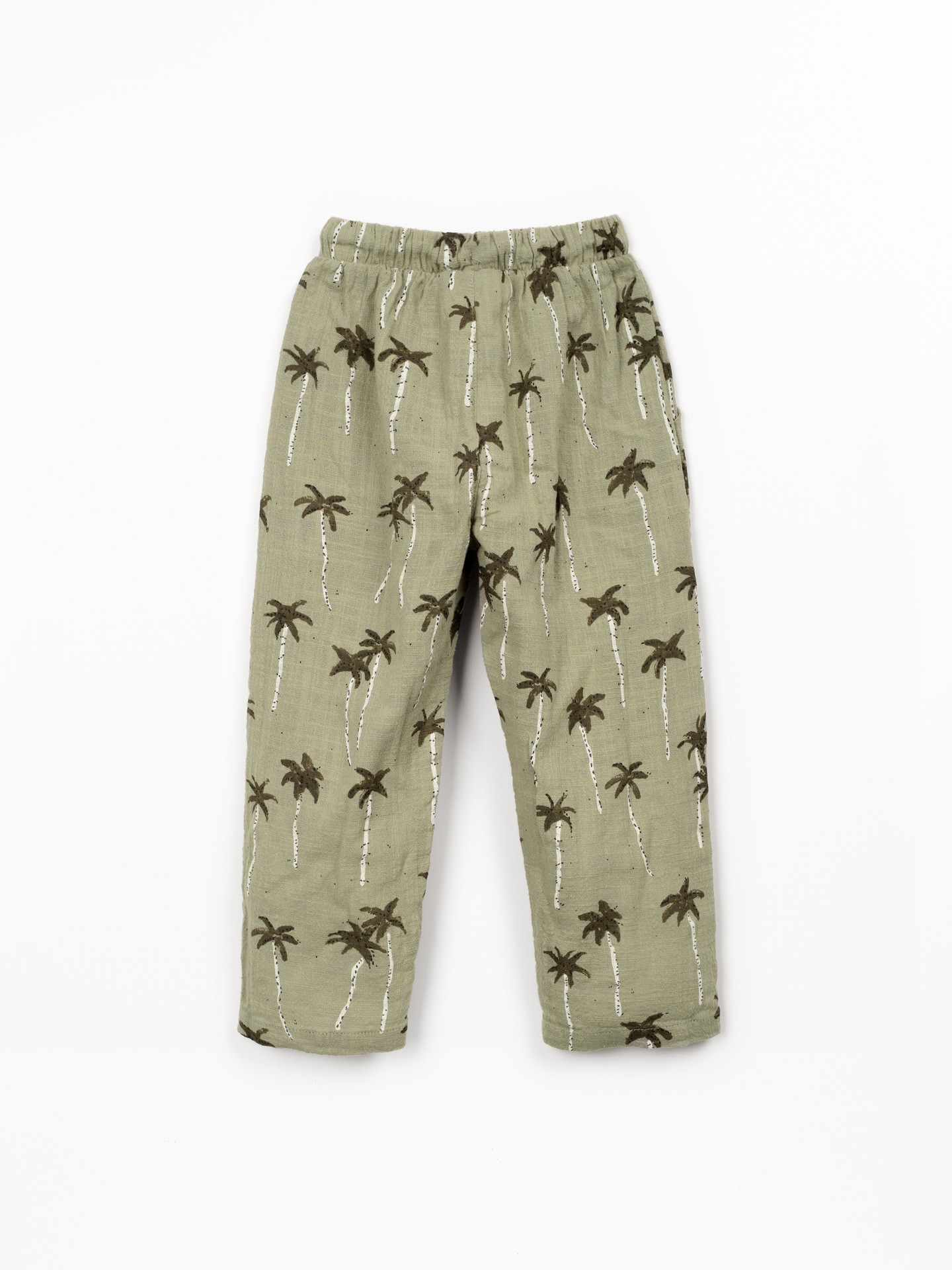 Pantalon en tissu de coton biologique imprim?