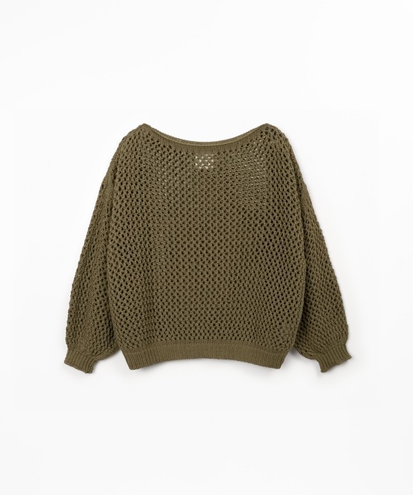 Camisola tricot em algodão e algodão reciclado