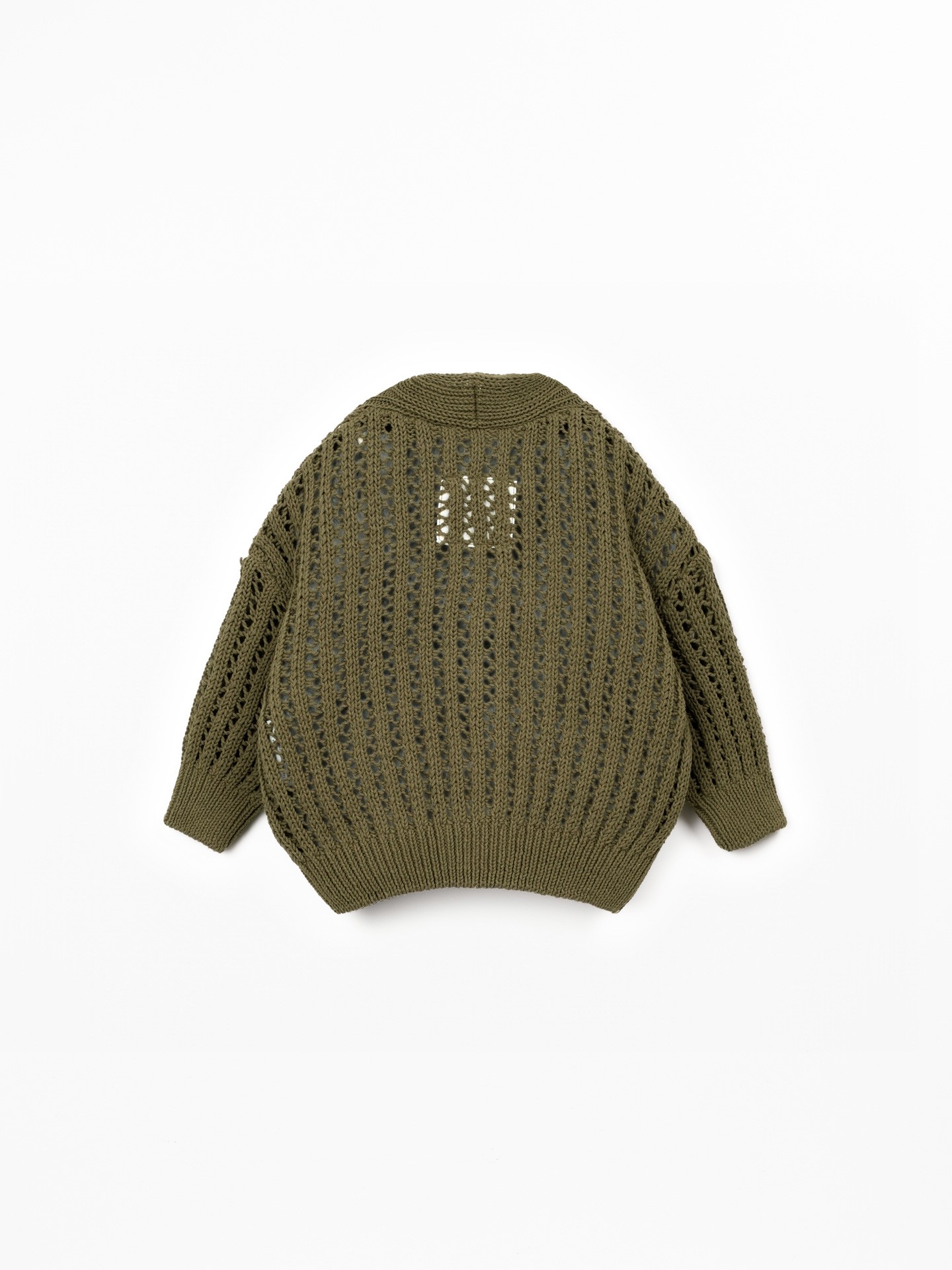 Cardigan in misto cotone e fibre riciclate