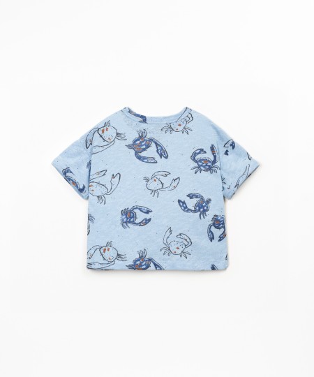 T-shirt en fibres naturelles avec imprim?