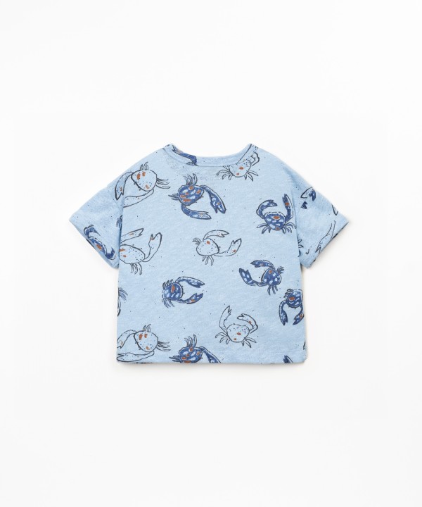 T-shirt en fibres naturelles avec imprim?