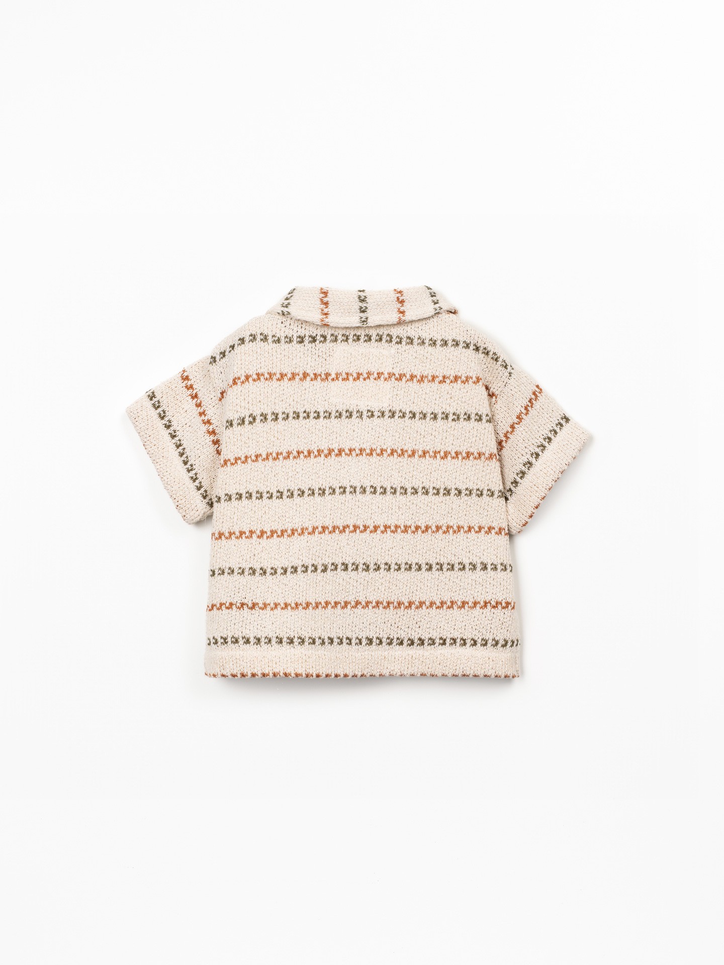 Chemise en maille avec mélange de fibres naturelles et recyclées