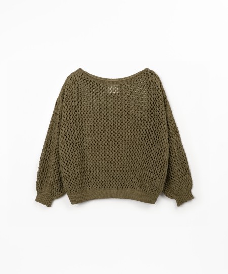 Camisola tricot em algod�o e algod�o reciclado