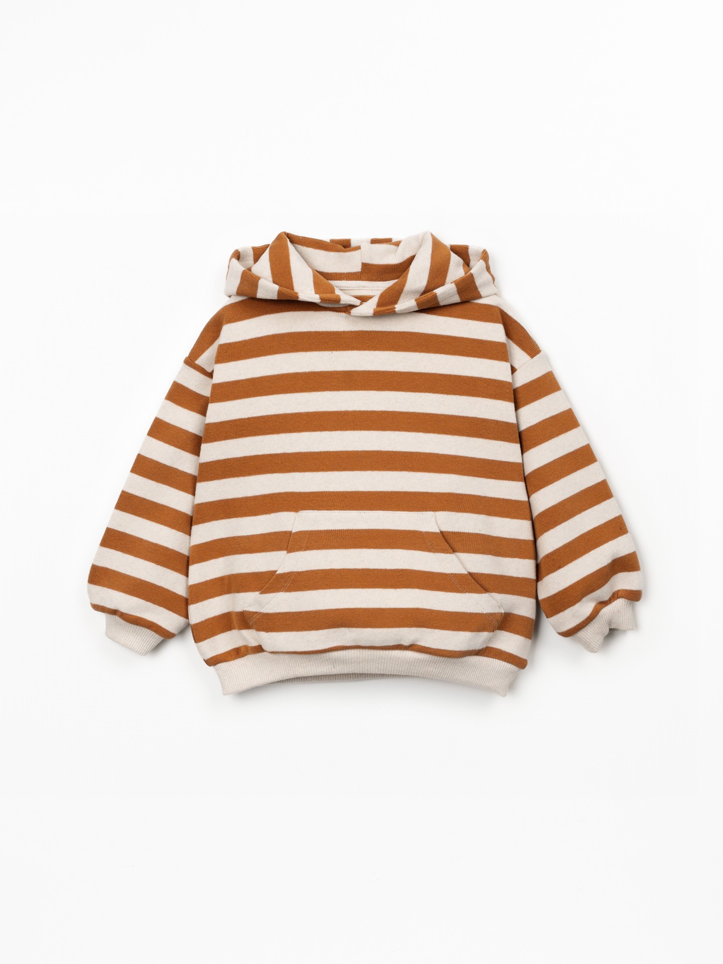 Sweat rayé avec capuche