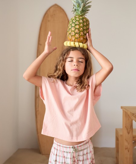 T-shirt en m�lange de coton biologique et coton recycl�