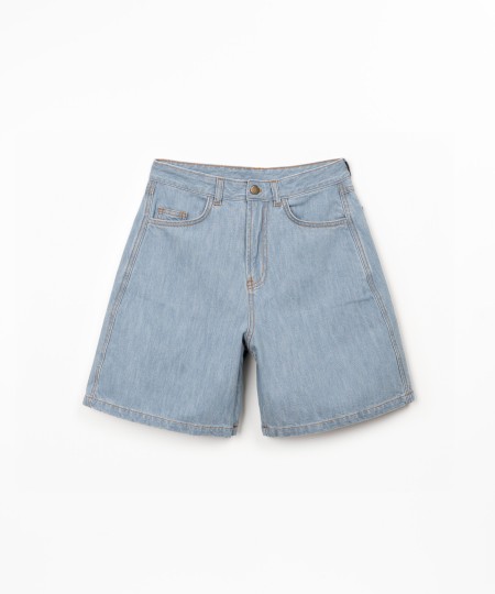 Short en jean en coton