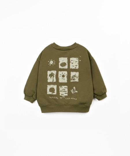 Sweat-shirt avec illustration dans le dos