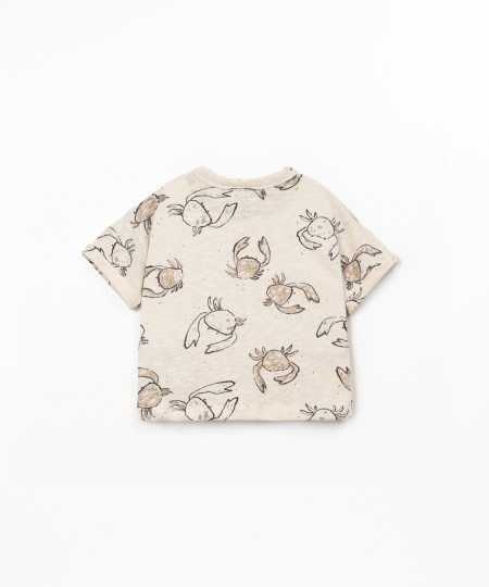 Natural fiber t-shirt with print