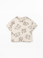 T-shirt en fibres naturelles avec imprim? T-shirt en fibres naturelles avec imprim?