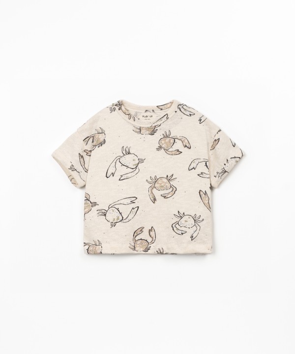 T-shirt en fibres naturelles avec imprim?