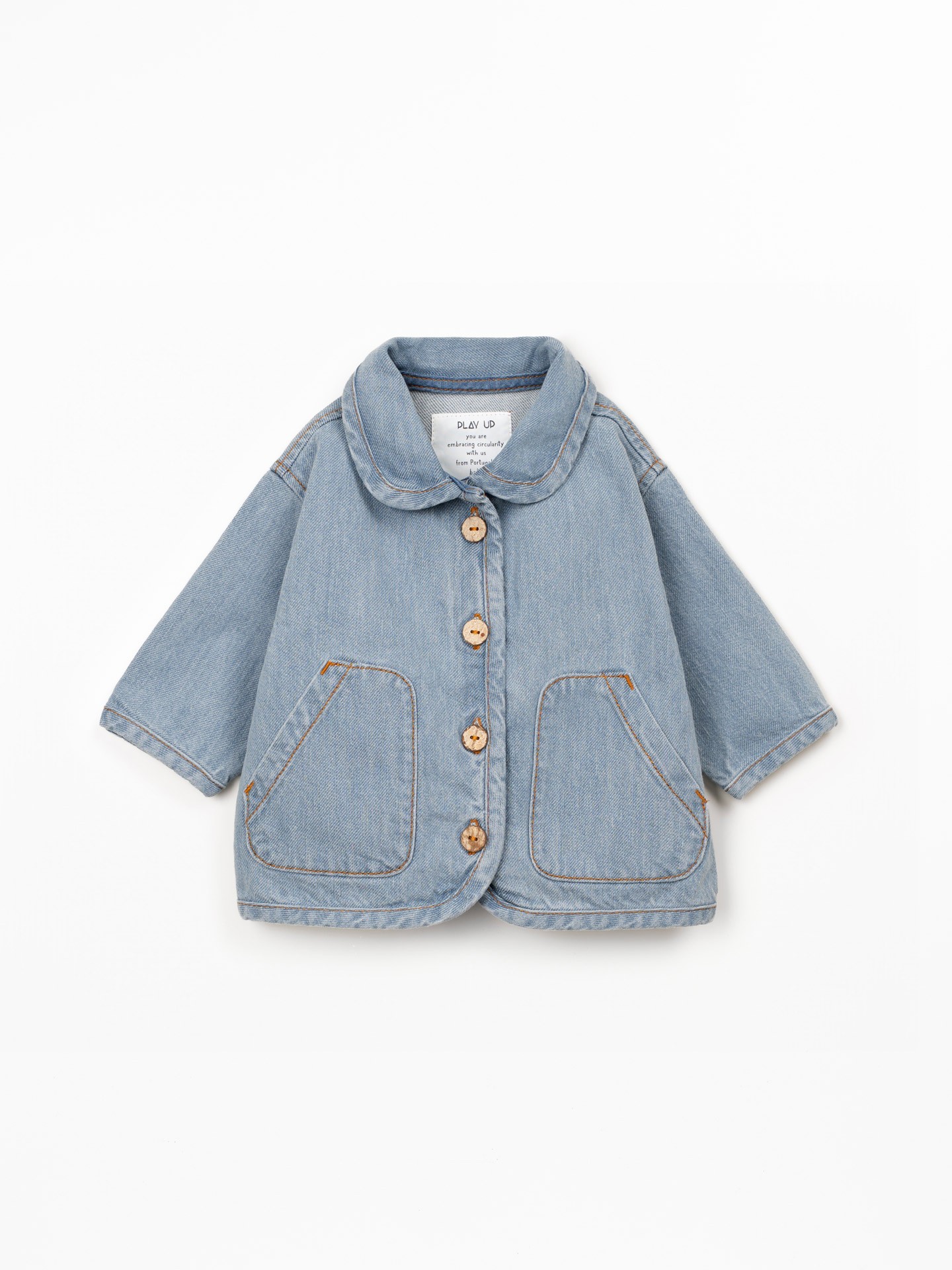 Veste en jean avec boutons en coco