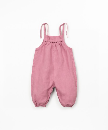 Linen jumpsuit with straps