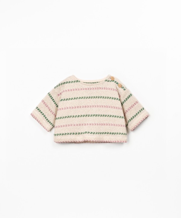 Pull en mélange de coton et coton recyclé