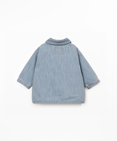 Veste en jean avec boutons en coco