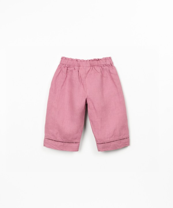 Pantalon en lin avec ceinture �lastique