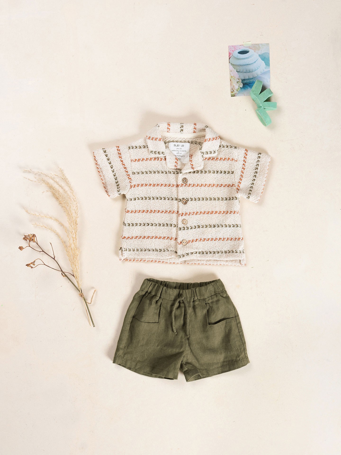 Short en tissu de lin