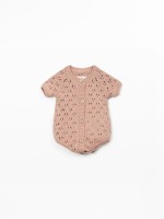 Macac�o tricot em mistura de algod�o e algod�o reciclado