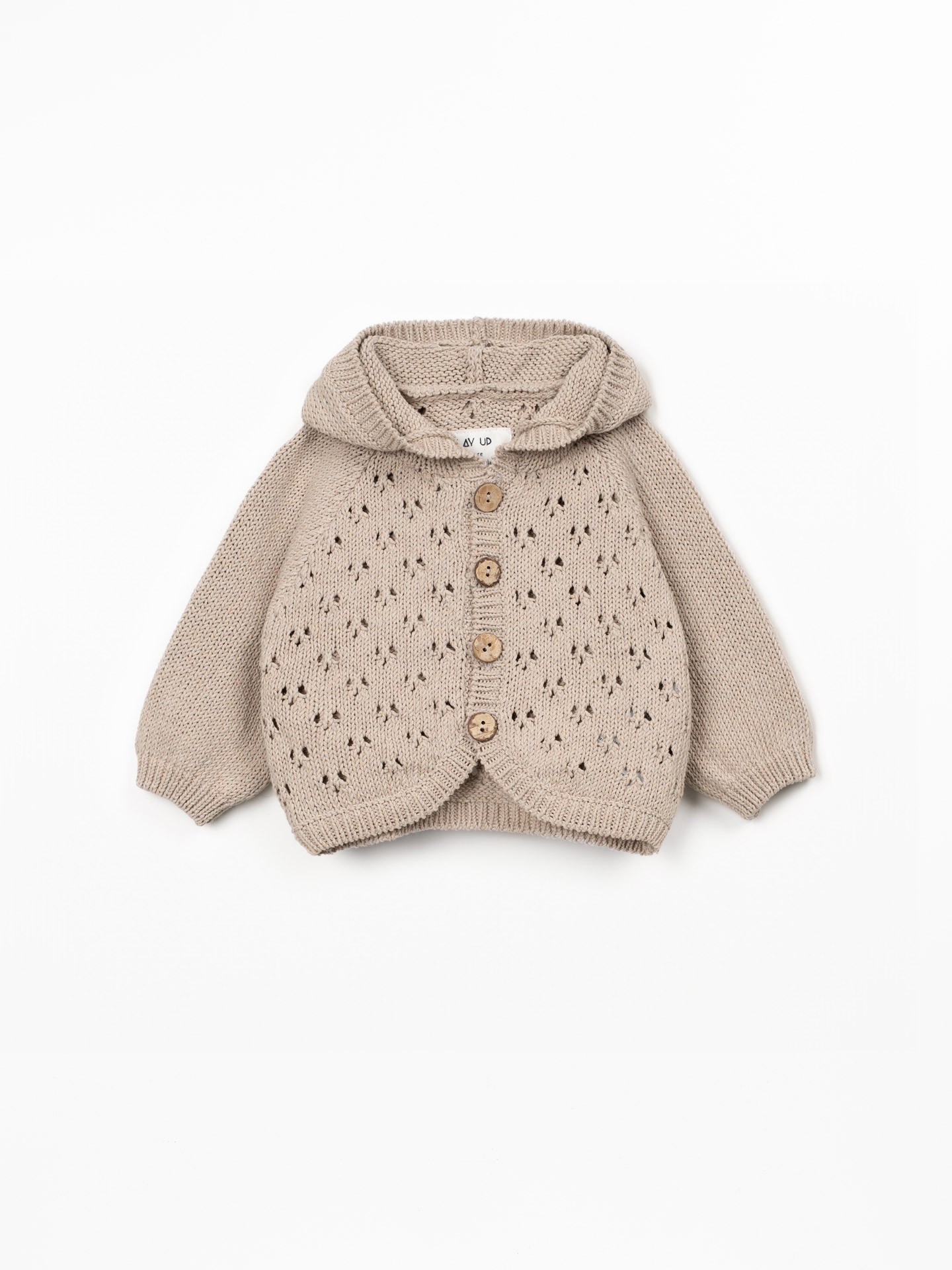 Casaco tricot com capucho