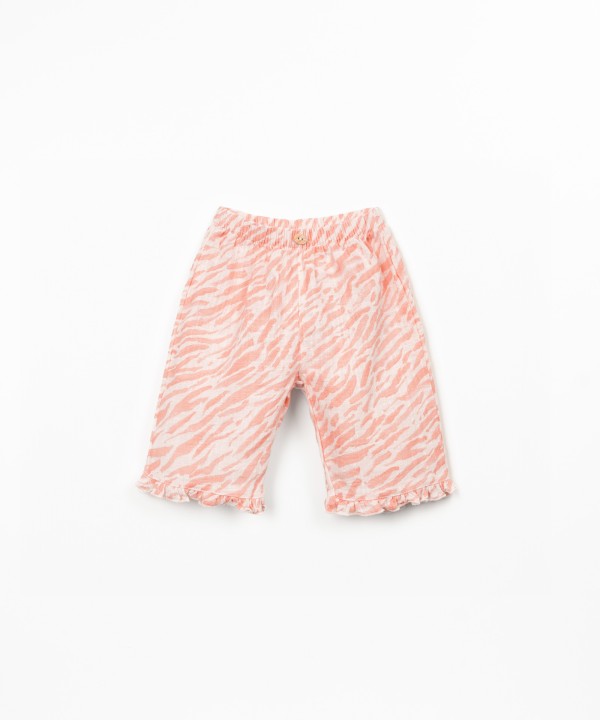 Pantalon � motif avec taille �lastiqu�e