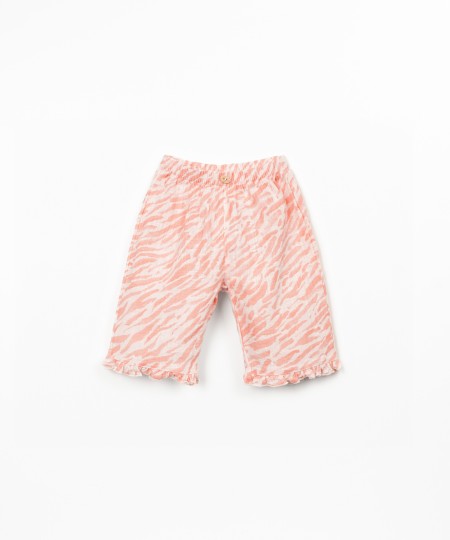 Trousers with print and elasticated waist