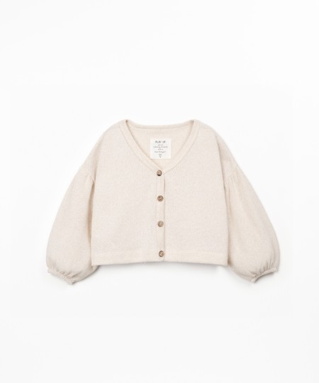 Cardigan en maille avec fibres recycl�es