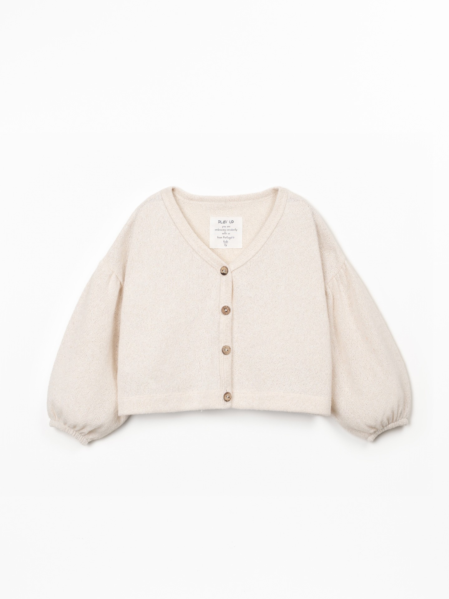 Cardigan en maille avec fibres recyclées