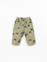 Pantaloni in tessuto con stampa di palme