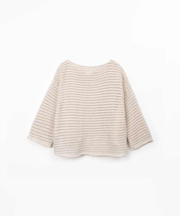 Camisola de malha com algodão reciclado