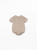 Macac�o tricot em mistura de algod�o e algod�o reciclado