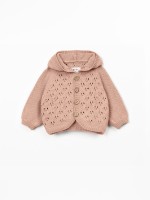 Veste en tricot avec capuche