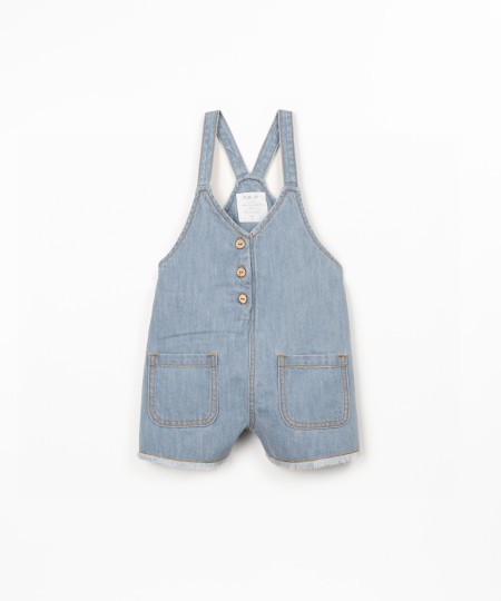 Salopette en denim avec ouverture frontale
