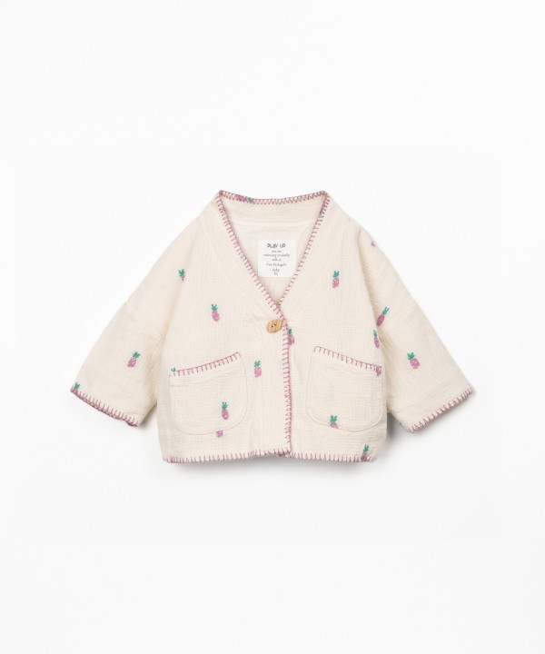 Veste en tissu avec imprim?