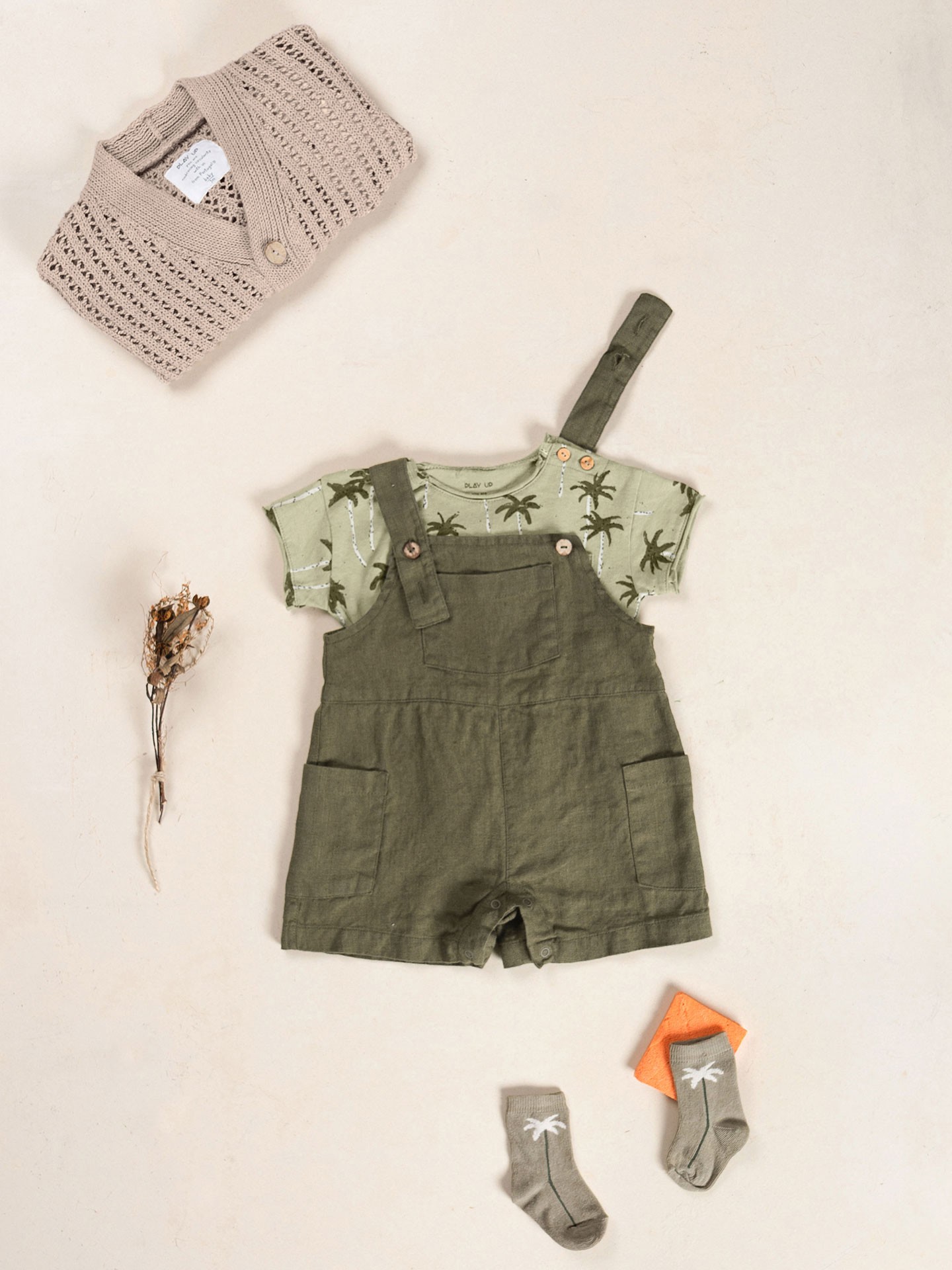 Combinaison en tissu de lin