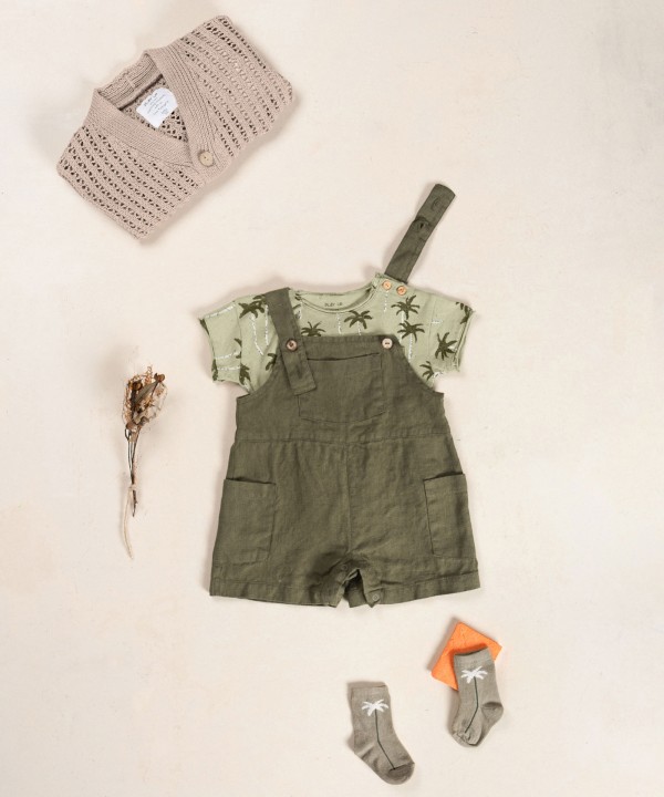 Combinaison en tissu de lin