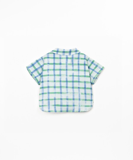 Camisa de tejido con fibras naturales