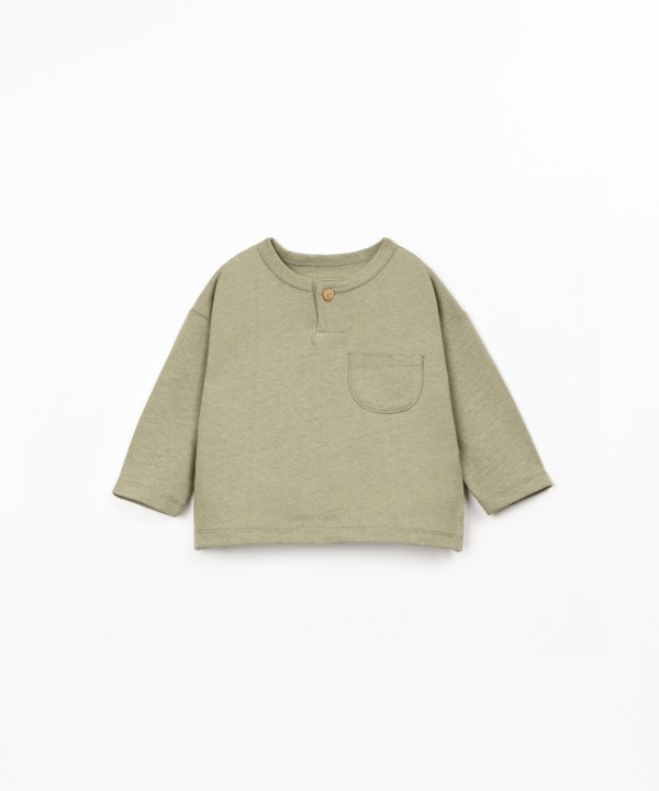 T-shirt en mélange de coton biologique et lin