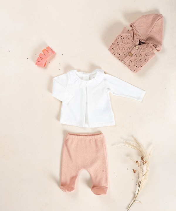 Pull en maille en m�lange de coton bio et recycl�