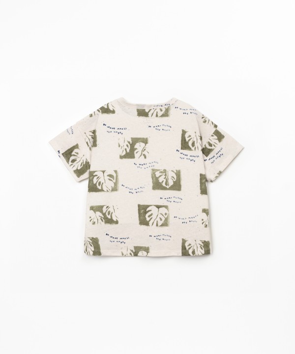 T-shirt en mélange de fibres naturelles