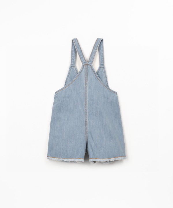 Salopette en denim avec ouverture frontale