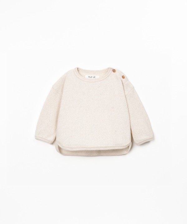 Pull en maille avec fibres recycl�es