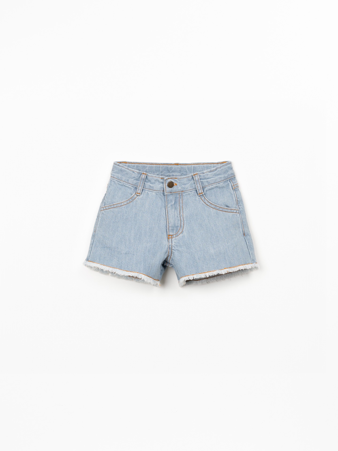 Short en denim de coton avec poches