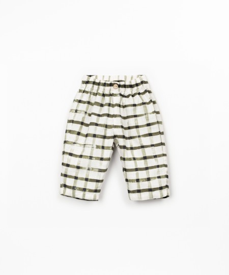 Pantaloni in tessuto con fibre naturali