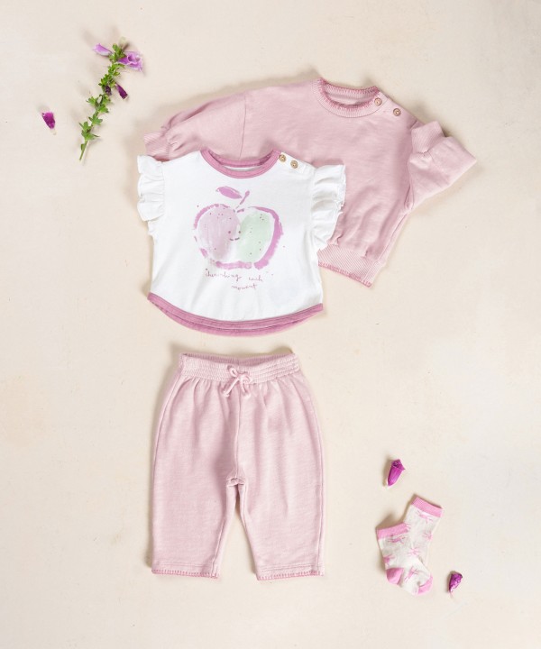 T-shirt avec volants aux manches